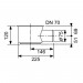TECEdrainline Ablauf "Max" DN 70 Auslauf seitlich, 1,2 l/s