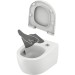 TECEloft Set, Keramik mit cyclon flush und WC-Sitz im klassisch-hohen Design