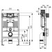 TECEprofil WC-Modul mit Uni-Spülkasten, Bauhöhe 820 mm