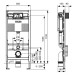 TCprofil WC-Modul mit Uni-Spülkasten und var. HV unteren Bauraums, BH 1120 mm