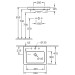 VB WT Subway2.0 711360 600x470mm 3-L Arm mittl HL durchgest Überl Eckig WeißAlpin