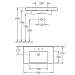 VB SWT Subway 2.0 7175 800x470mm 3-L Arm mittl HL durchg Überl Eckig WeißAlpin C+