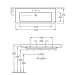 VB SWT Subway 2.0 7176 1300x470mm 3-LArm mittl HL durchg Überl Eckig WeißAlpin