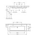 VB SWT Subway 2.0 7176 1300x470mm zwei 1-L Arm HL durchg Überl Eckig WeißAlpin
