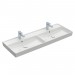 VB Schrank-Doppelwaschtisch Collaro 4A34D1 1300x470mm Rechteck StoneWhite C+