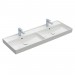 VB Schrank-Doppelwaschtisch Collaro 4A34D4 1300x470mm Rechteck StoneWhite C+