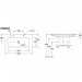 VB SWT Finion 4164 1000x500mm 2-1L Arm HL durchgest o ÜL Eckig Stone White C+
