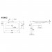 VB SWT Finion 4164 1000x500mm 3L Arm mittl HL o ÜL Eckig Stone White C+