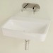 VB Waschbecken O.novo 4A416F 600x460mm Eckig Weiß Alpin CeramicPlus