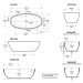 Victoria & Albert Badewanne Barcelona L: 1785mm  B: 870mm  H: 554mm  T: 526mm