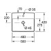 VB AWT Memento 2.0 4A07 500x420mm mittl HL durchgest m ÜL Eckig Weiß Alpin C+