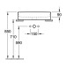 VB AWT Memento 2.0 4A07 600x420mm mittl HL durchgest m ÜL Eckig Weiß Alpin