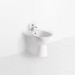 VB Bidet O.novo 5461 360x560mm mit Überlauf bodenstehend wandnah Weiß Alpin