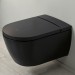 VB Dusch-WC spülrandlos ViClean-I100 595 x385x400mm Oval Pure Black CeramicPlus