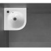 VB Eck-HWB O.novo 7310 320mm Schenkll f 1-L Arm,HL durchgest m ÜL Weiß Alpin