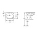 VB EWT O.novo 4161 560x405mm 3-L Arm mittl HL durchg o Überl Oval WeißAlpin