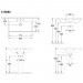 Villeroy & Boch SWT Avento 4156 800x470mm 3-L Arm mittl HL durchg Überl Eckig WeißAlpin C+