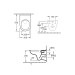 VB Tiefspül-WC spülrandlos O.novo 5660R2 360x560mm DirectFlush wandh Weiß Alpin