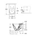 VB T-WC Subway 3.0 370x600x400mm ov bodenst Abg waagr m. TwistFlush we Alpin