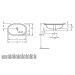 VB UWT O.novo 4162 600x350mm ohne HLbank Überl Oval Weiß Alpin