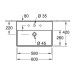 VB Waschbecken Memento 2.0 4A2261 600x420mm Rechteck Weiß Alpin C+