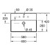 VB Waschbecken Memento 2.0 4A226G 600x420mm Rechteck Weiß Alpin C+