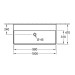 VB Waschbecken Memento 2.0 4A22A3 1000x470mm Rechteck Weiß Alpin C+