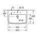 VB Waschbecken O.novo 4A4165 650x460mm Eckig Weiß Alpin
