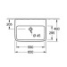 VB Waschbecken O.novo 4A4168 650x460mm Eckig Weiß Alpin