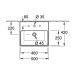 VB WT Memento 5133 500x420mm 3-L Arm mittl HL durchg Überl Eckig WeißAlpin C+