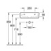 VB WT Memento 5133 500x420mm 3-L Arm mittl HL durchg Überl Eckig WeißAlpin C+
