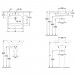 Villeroy & Boch WT Architectura 4188 650x470mm 3-LArm mittl HL durchg o Überl Eckig WeißAlpin