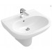 VB WT O.novo 5160 600x490mm 3-Loch Arm mittl HL durchgest Überl Oval Weiß Alpin