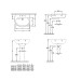 VB WT O.novo 5160 600x490mm 3-Loch Arm mittl HL durchgest Überl Oval Weiß Alpin