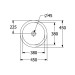 VB UnterbauWT Loop&Friends 4A5200 450x450mm Rund m. ÜL. Weiß Alpin cplus