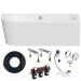Vorwand-Badewanne Rocky L100 Wall Corner links Acrylwanne für Wandeinbau 1800 x 800 x 600 mm, weiß