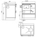 Wamsler Holzherd K 176 F/A 70 mit Fenster elfenbein links, K 176 F/A 70