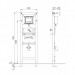 WISA Excellent XS Urinal-Element mit Druckspüler für XS1180x380x135-200, eingebautem Unterputz Druckspüler